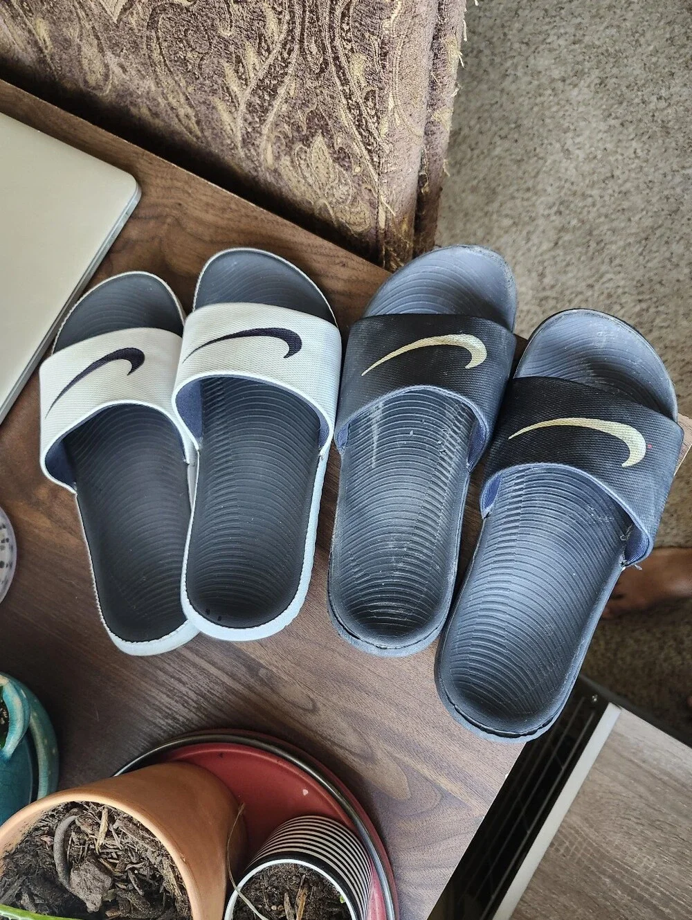 2 Pairs Of Nike Slides